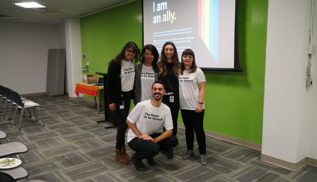 Posing with the Pride@SAP group.